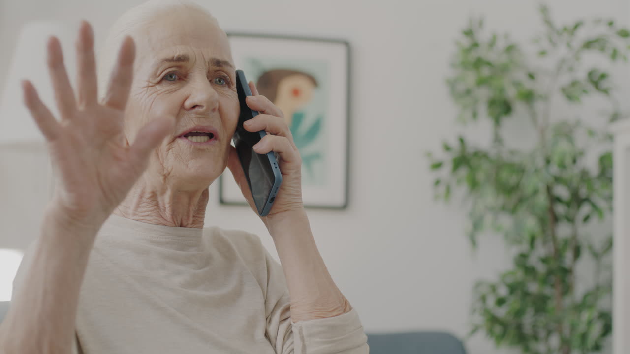 Elderly Woman on Phone