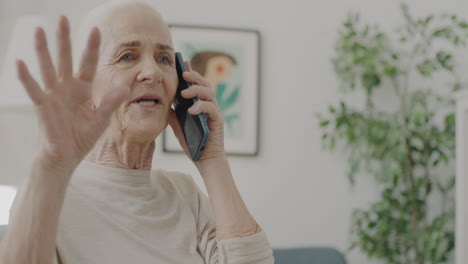 elderly woman on phone