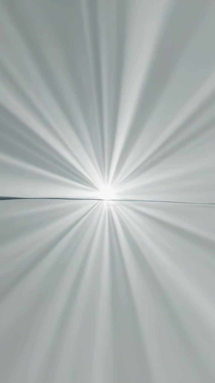 Vertical video: Striking lens, sunlight producing beams in hazy sky, with thin wire and lower flare
