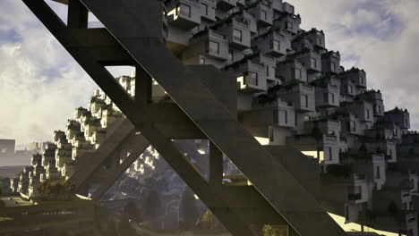 modern architectural design showcases innovative housing structures in a city