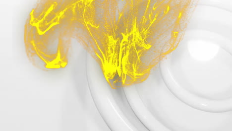 animation of yellow spots over white circles