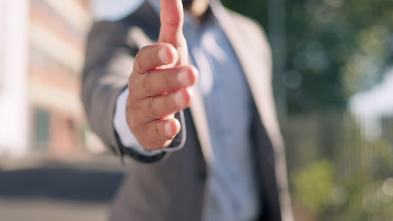 도시, 전문가와 사업가 손을 흔들고