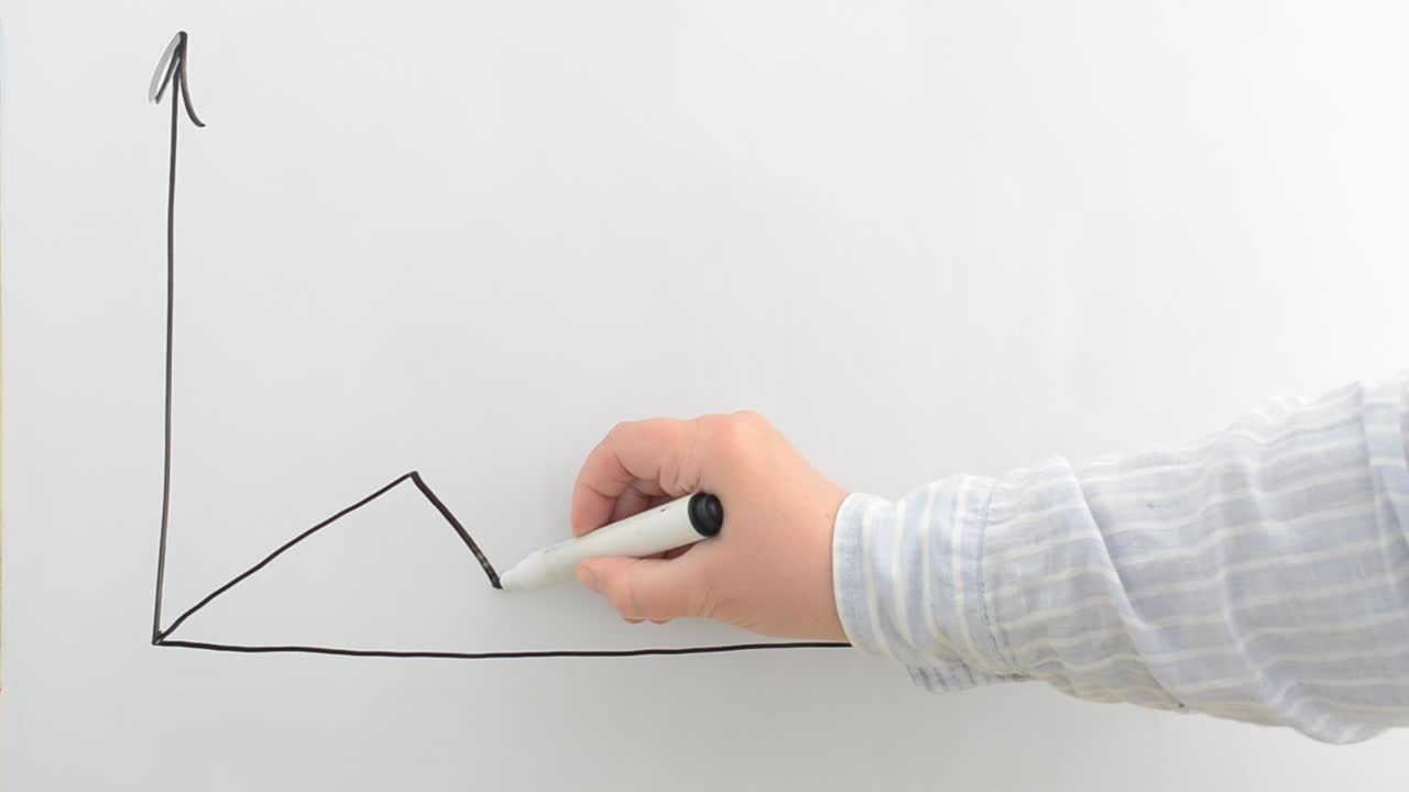 Il programma su una lavagna bianca. Disegniamo con un pennarello