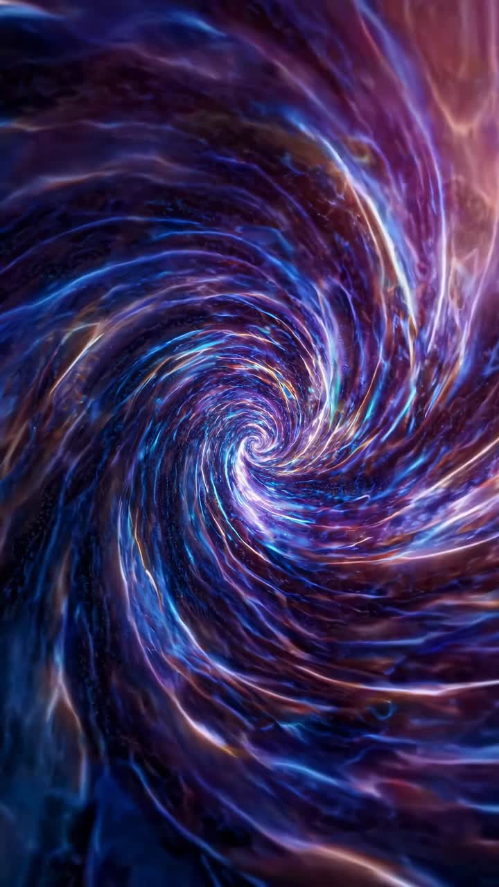 Un vortex dynamique et tourbillonnant de couleurs vives crée un effet cosmique et envoûtant