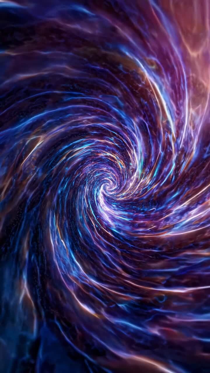 A dynamic, swirling vortex of vibrant colors creates a mesmerizing, cosmic effect