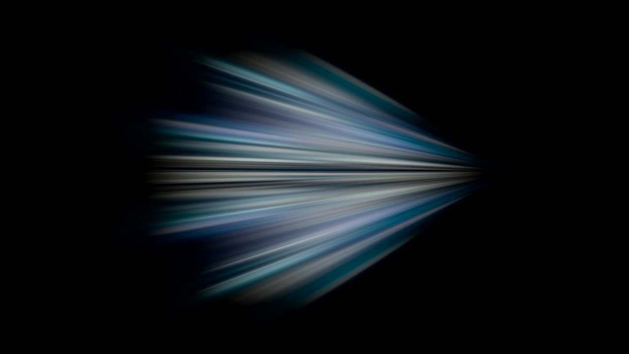 Futuristic Abstract background with animation of flight in abstract futuristic tunnel with neon light lines pattern.