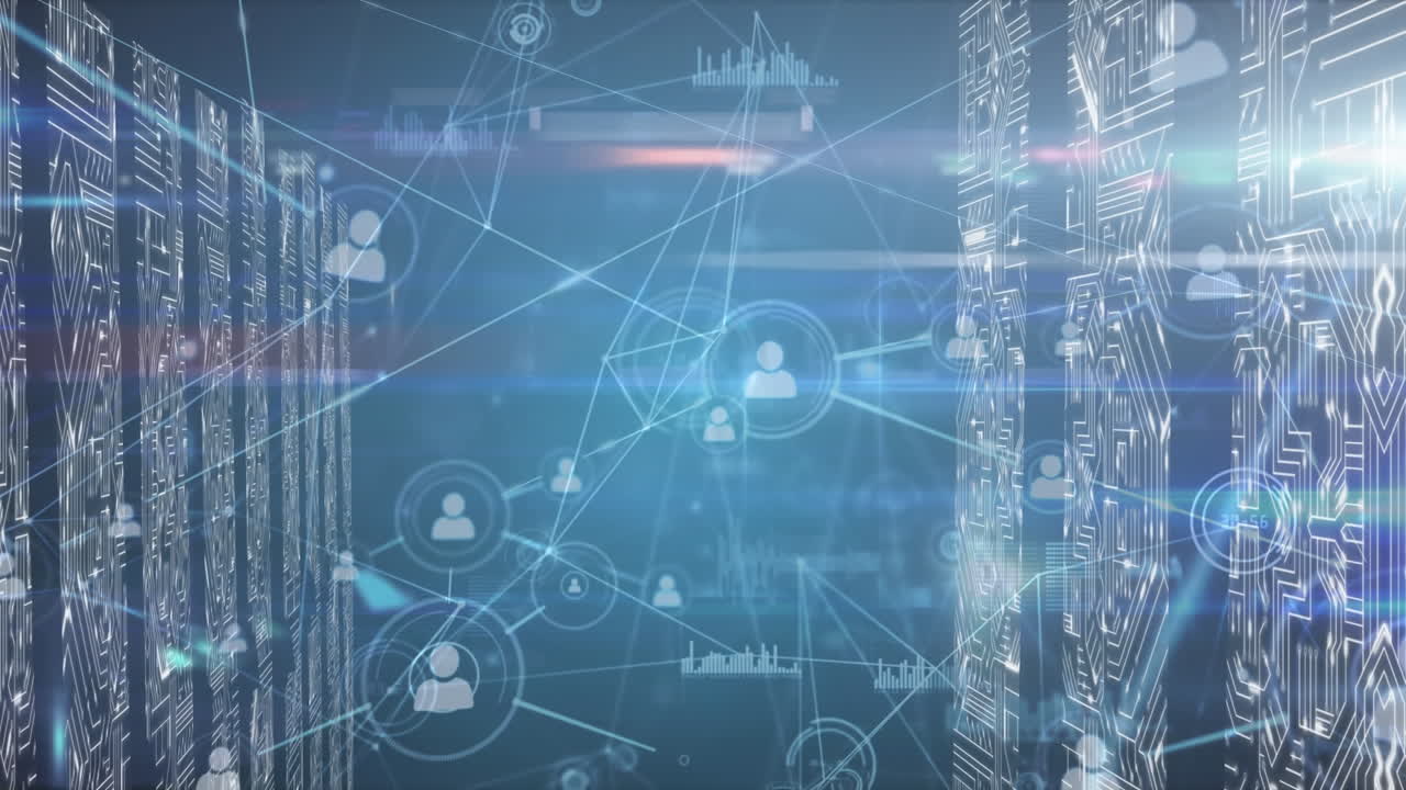 Animation of networks of connections of computer circuit boards