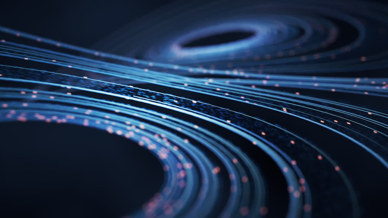 przepływające cyfrowe linie tła, rendering 3d.