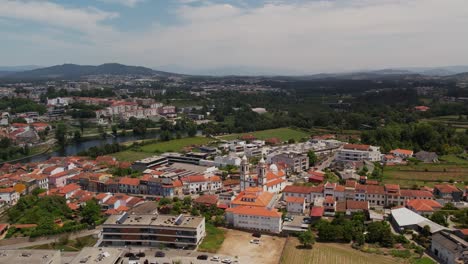 aerial view of barcelinhos barcelos portugal featuring the cávado river and surrounding landscape