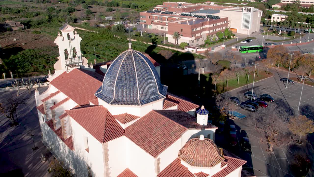 Side aerial view of the Basilica of the Virgin of Lledo