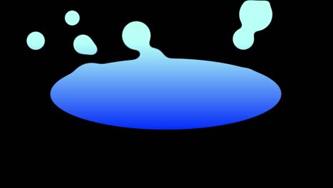 gotas de agua circulares goteando animación gráficos de movimiento