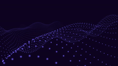 digitally illustrated blue and purple wave pattern on black background