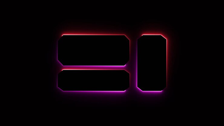 Abstract Neon Geometric Design