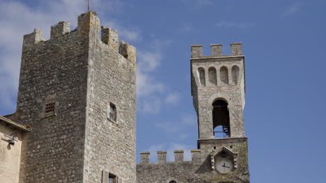 medieval towers and fortress in an italian town