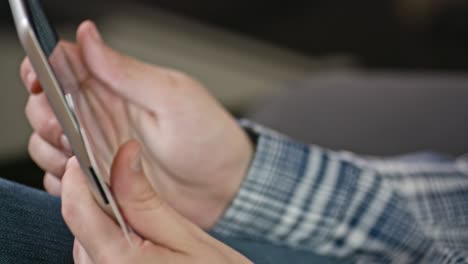 man's hands with digital tablet and credit card