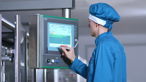 Touch-screen-technology.-Industrial-control-screen.-Factory-control-display