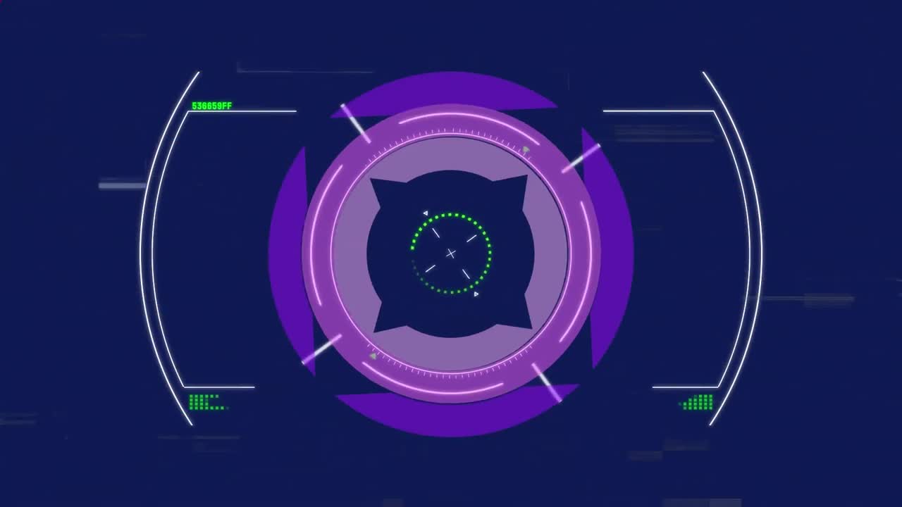 Animation of red pattern over scope scanning and data processing