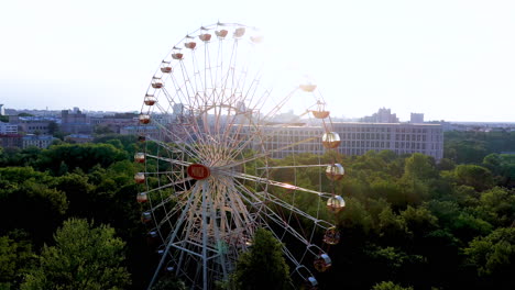 aerial view of ferris wheel