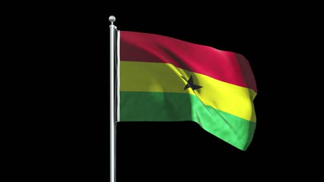 ghana flag animation background 4k