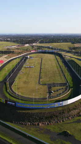 aerial view of calder park motorsport park race track