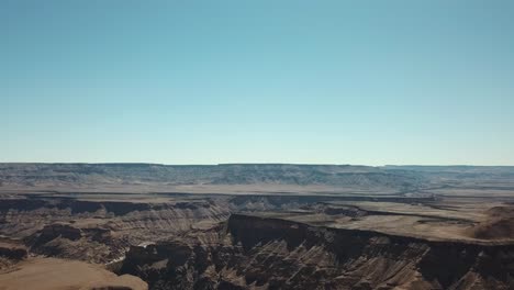 Fish-River-Canyon-in-Namibia,-Africa-Aerial-Drone-Shot