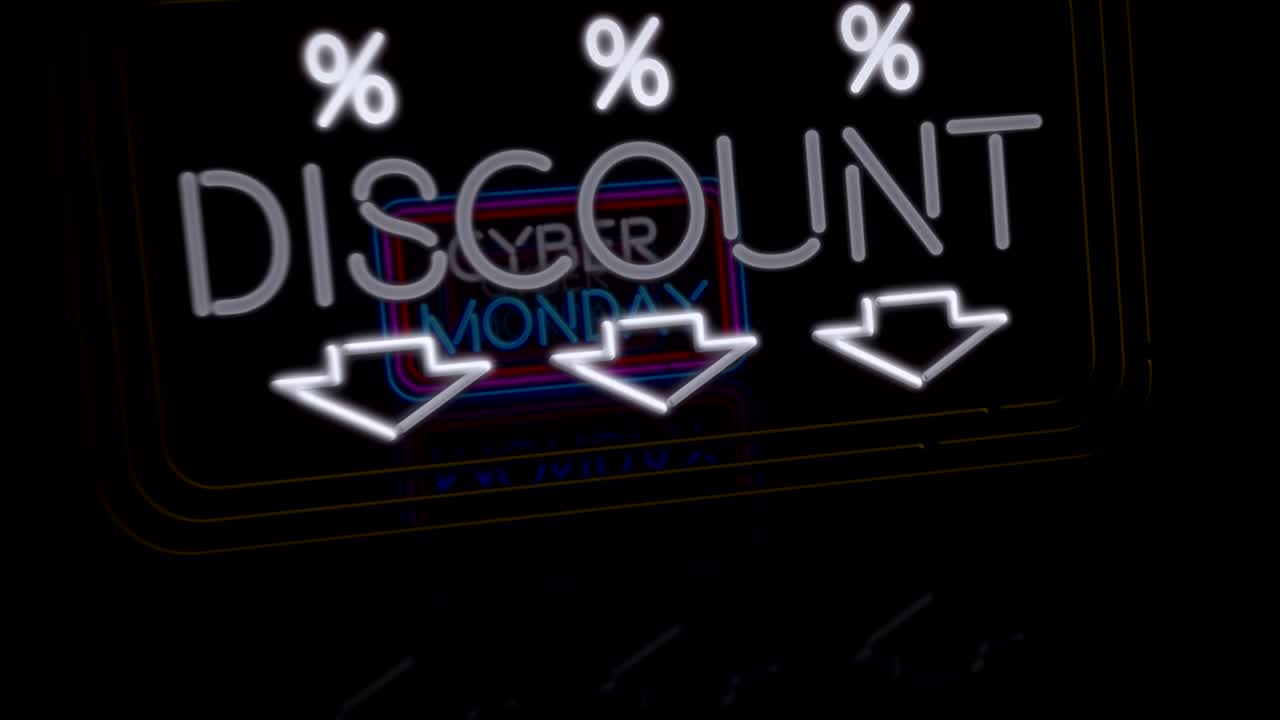 사이버 월요일 네온 비행