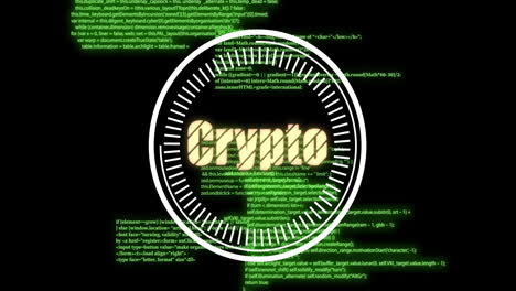 animación de texto criptográfico y procesamiento de datos