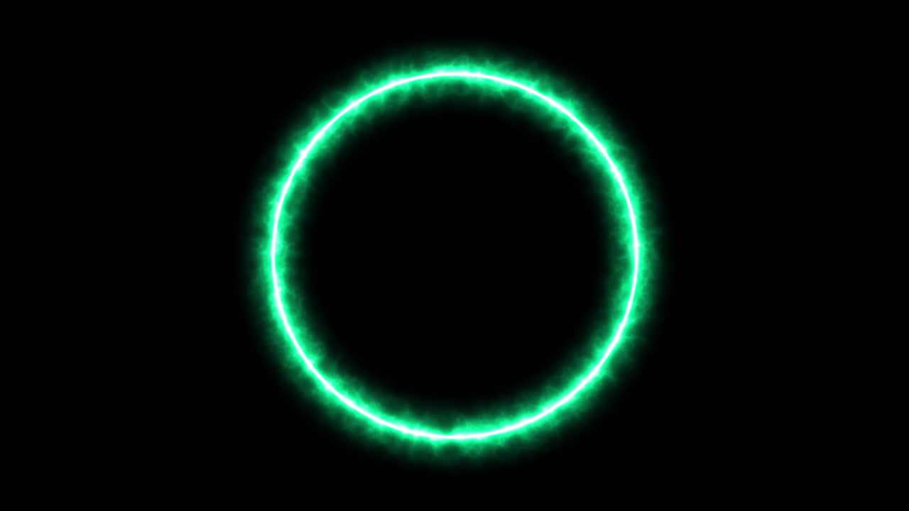 anillo verde brillante animación eléctrica gráficos de movimiento