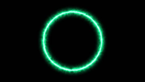 anillo verde brillante animación eléctrica gráficos de movimiento