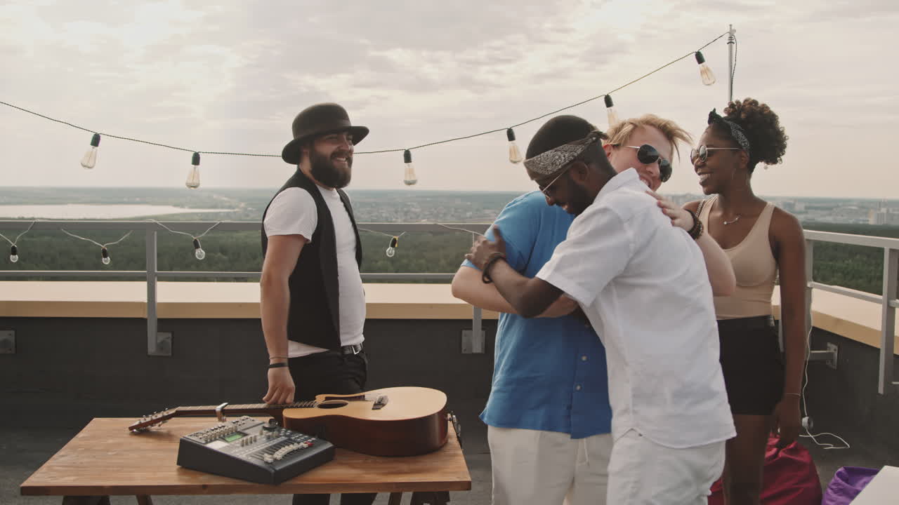 Guy Showing Up to Rooftop Party