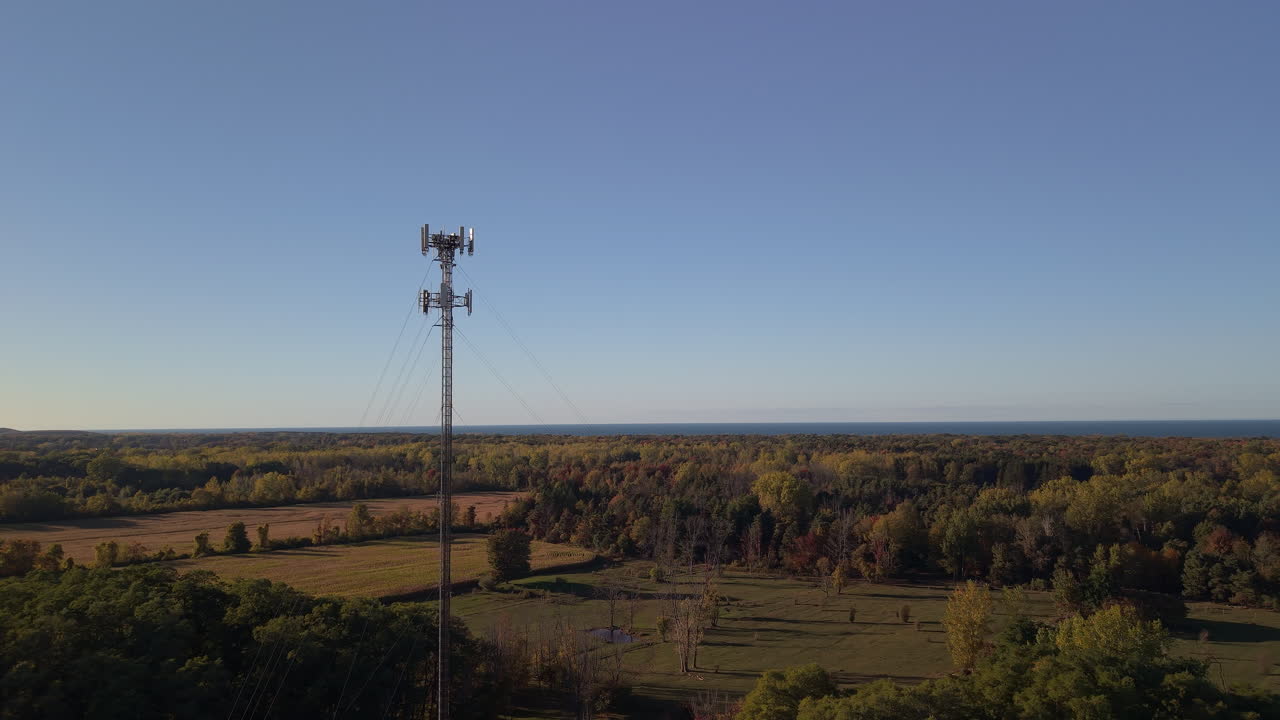 Cell Tower in Rural Landscape