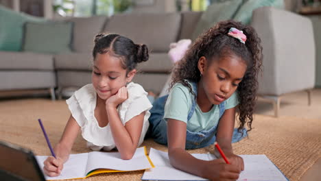 tableta, aprendizaje electrónico y dibujo con niños