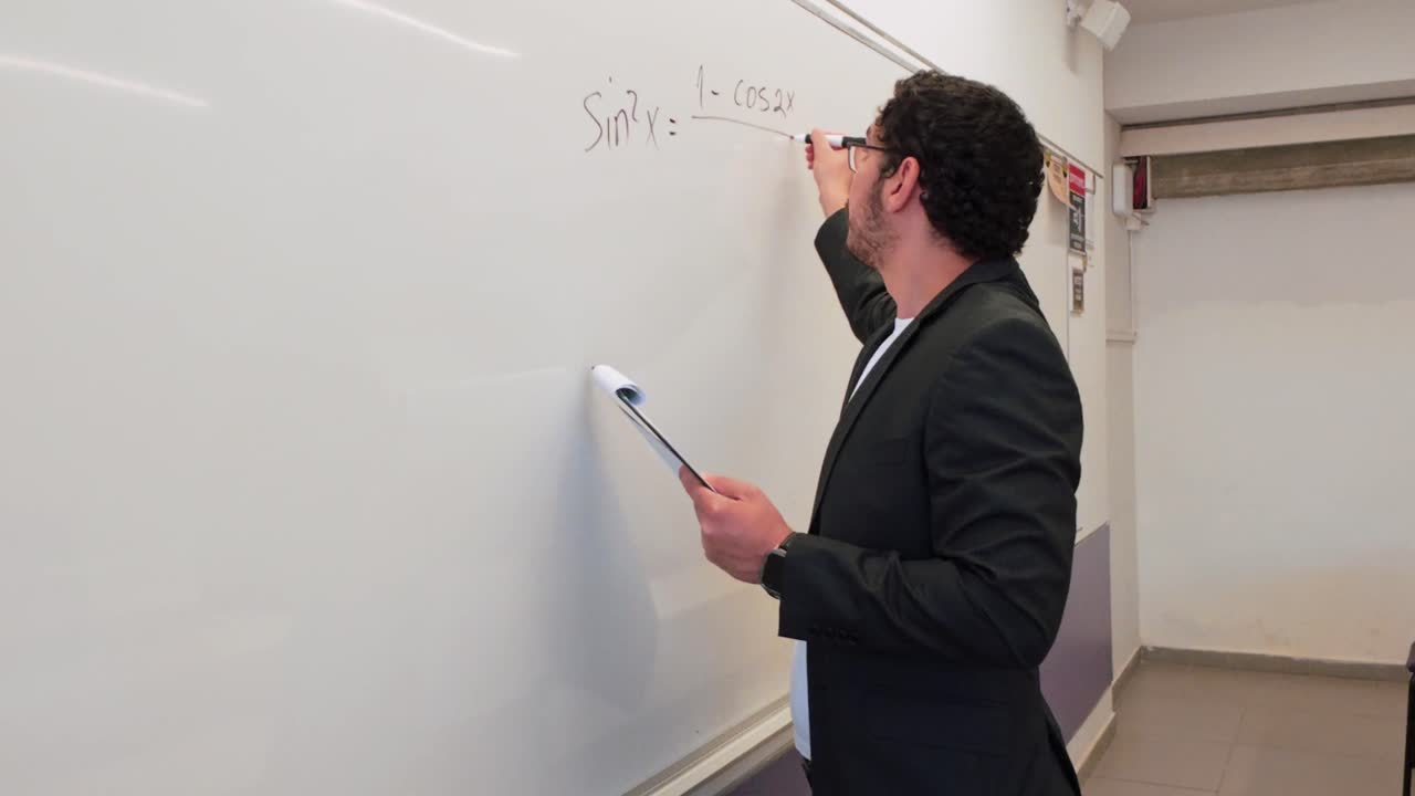 Higher Education: Professor Lecturing in a Classroom