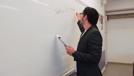higher education: professor lecturing in a classroom