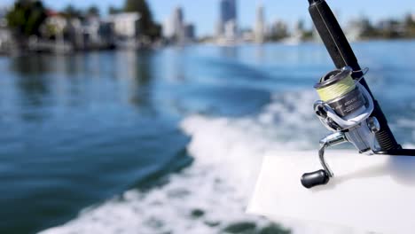 fishing rod on boat in gold coast