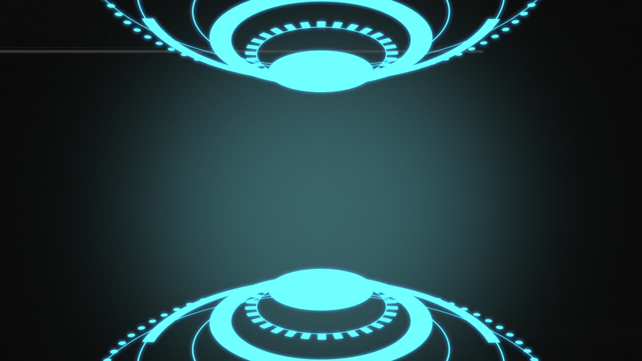 빛나는 모양의 네온 파란색 미래의 스크린