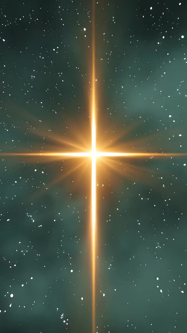 Christian Cross Heavenly Light Worship Background 4K