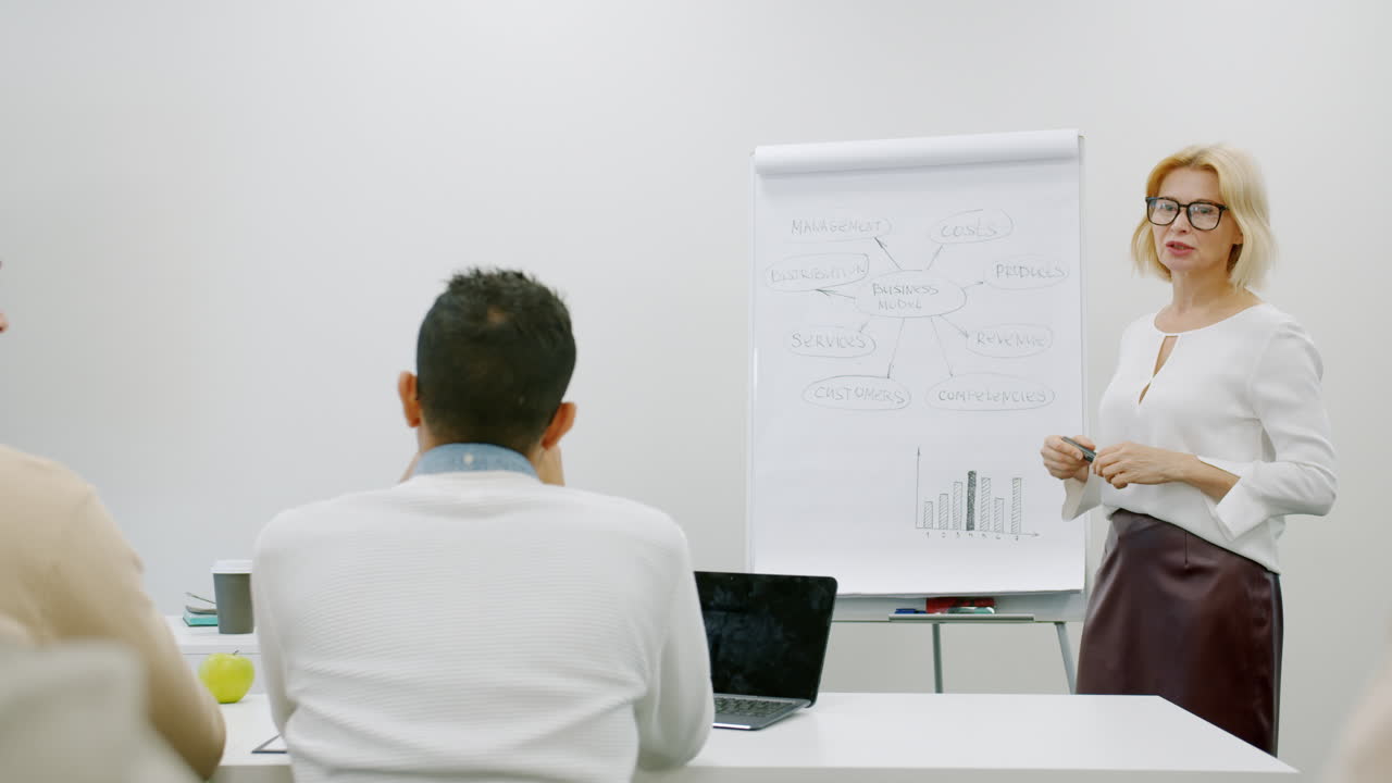 presentación de negocios en una sala de reuniones