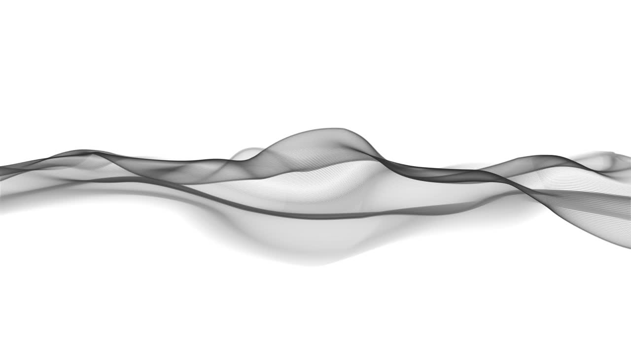 Slow Moving Smooth Dark Gray Waving Lines Loop Background