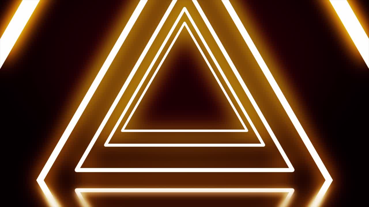 fondo de triángulo de neón resplandeciente abstracto