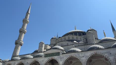 suleymaniye mosque courtyard and grand entrance at midday