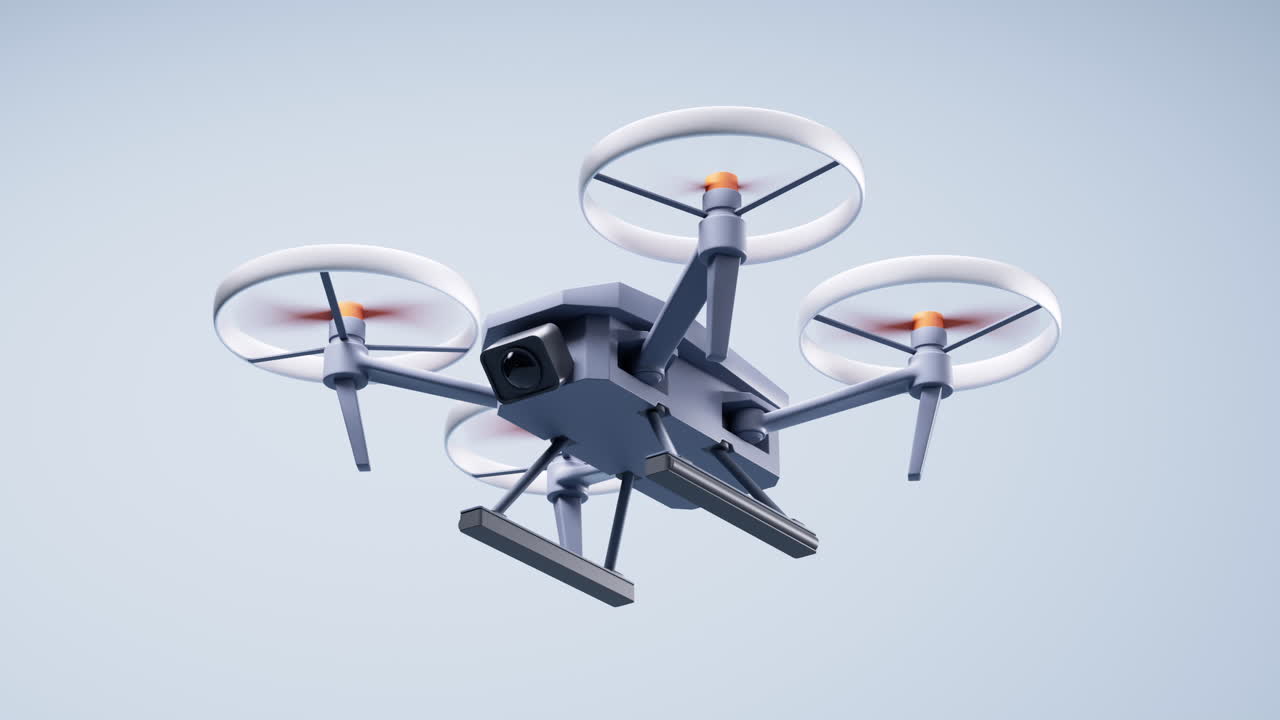 현실적인 드론 비행, 3d 렌더링