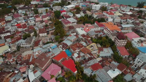 Vista-Aérea-De-La-Isla-De-Zanzíbar-En-Tanzania