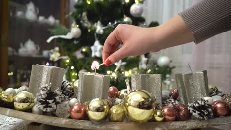 Light-the-2nd-candle-on-an-Advent-wreath-at-Christmas-Recorded-with-a-Sony-A7-III-in-4K-30fps