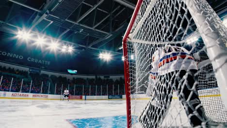 hockey game in arena