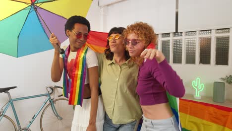 pride celebration with friends