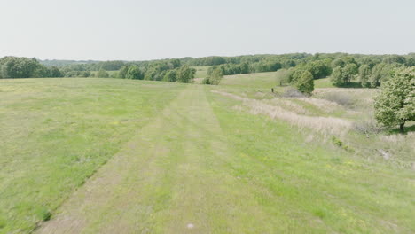 aerial flyby on shooting target at the field