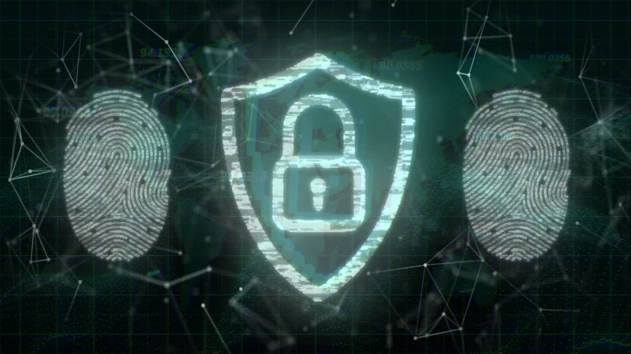 анимация замка и обработка данных по биометрическим отпечаткам пальцев