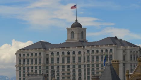 a beautiful view of the current salt lake city courthouse on beautiful spring afternoon