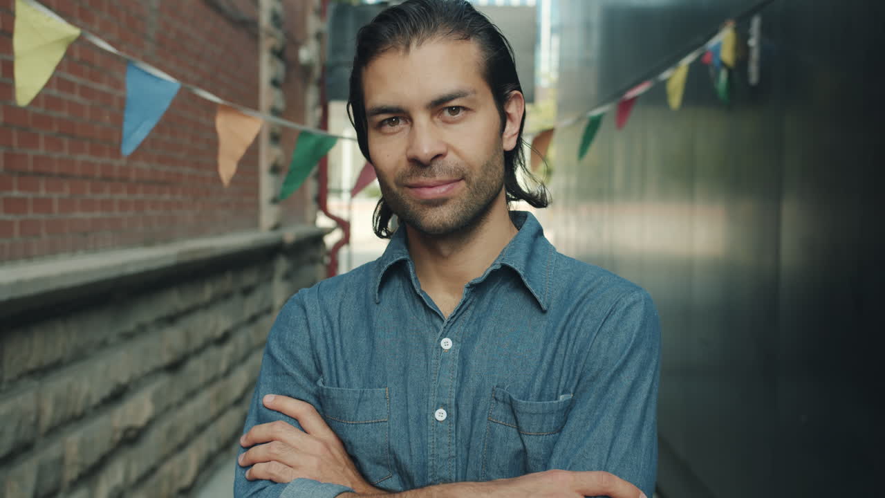 Portrait of a Man in an Urban Alley